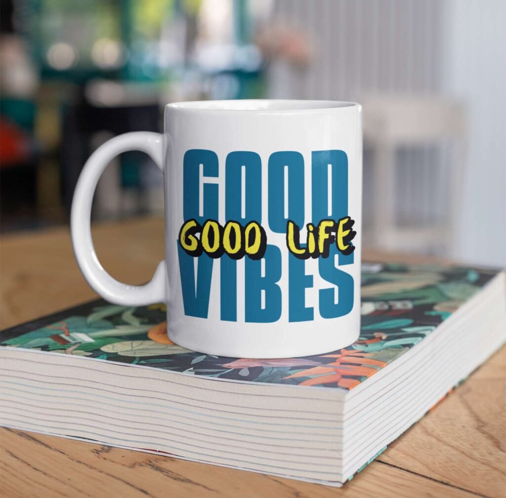 Custom printed two-tone ceramic mug mockup for bulk corporate gifts – Namakool